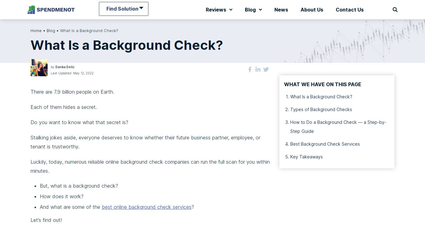 What Is a Background Check? - SpendMeNot