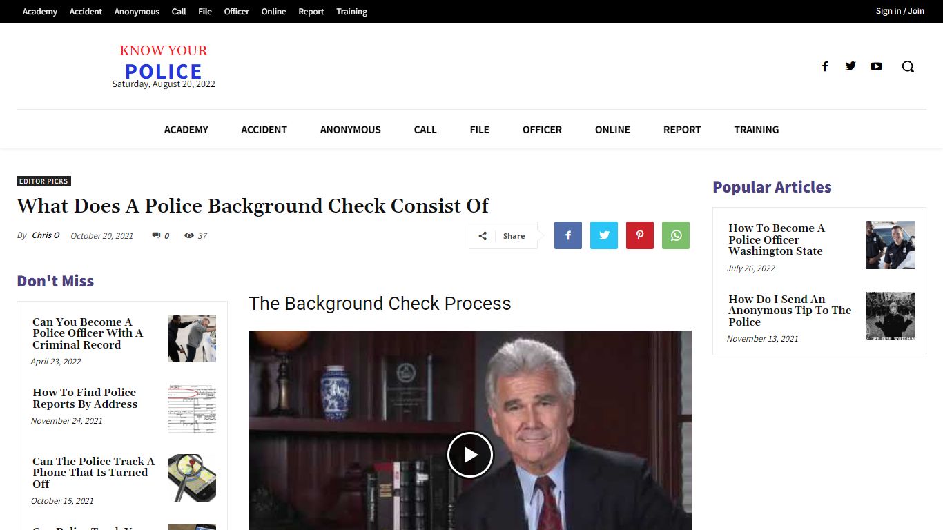 What Does A Police Background Check Consist Of